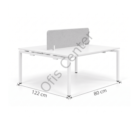 Haks Mini İkili Ofis ve Büro Masa 80x122 cm